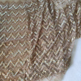 Gold Sequin blouse net fabric