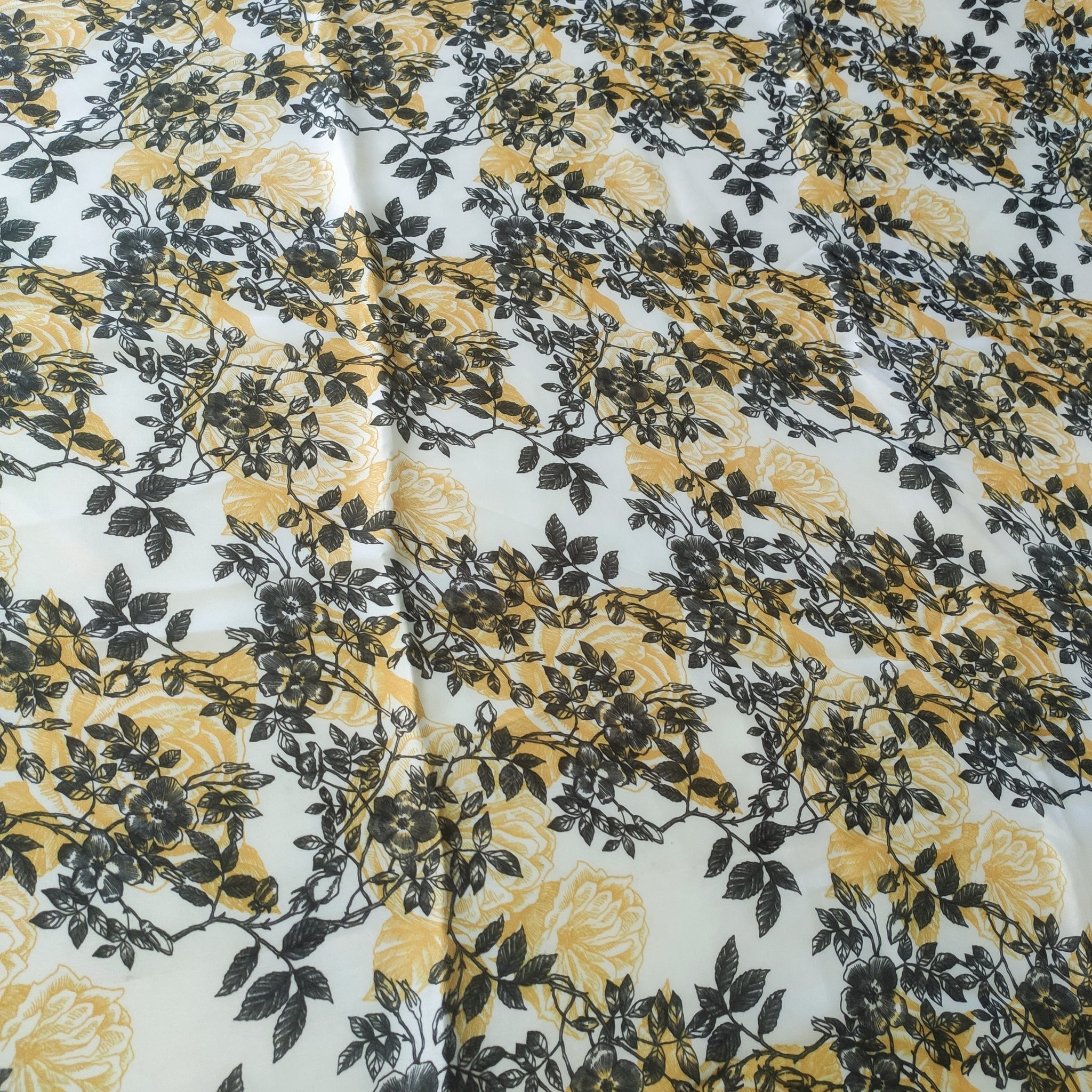 Floral Printed Satin Georgette fabric