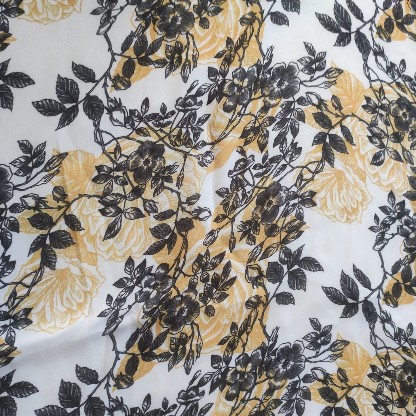 Floral Printed Satin Georgette fabric
