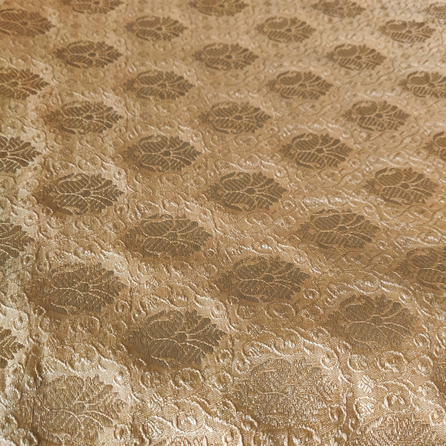 Golden Banarasi Brocade fabric