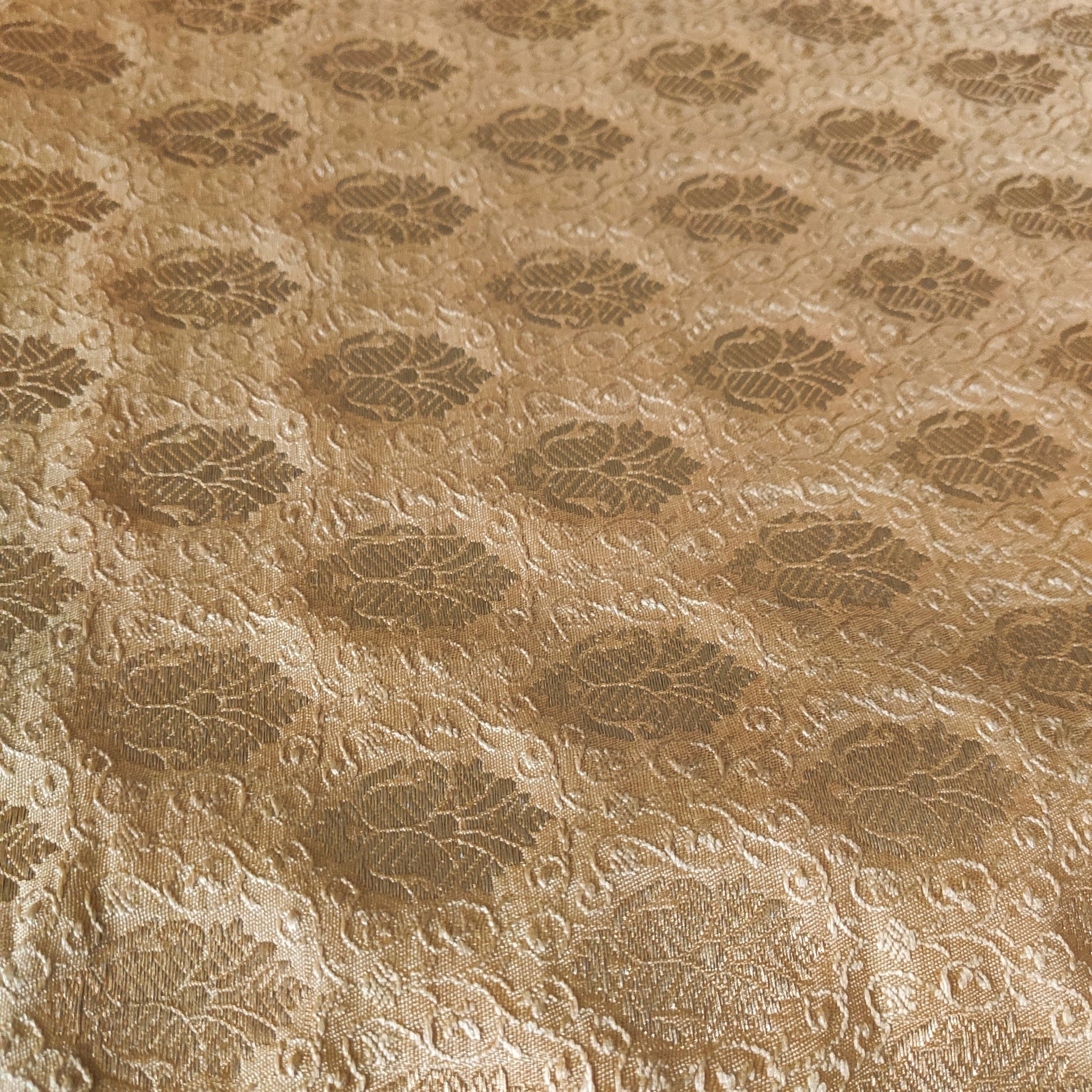 Golden Banarasi Brocade fabric