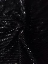 Black Transparent Sequin embroidered fabric