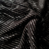 Black Transparent Sequin embroidered fabric