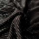 Black Transparent Sequin embroidered fabric