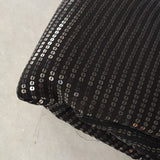 Black Transparent Sequin embroidered fabric