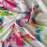Printed Satin Georgette fabric