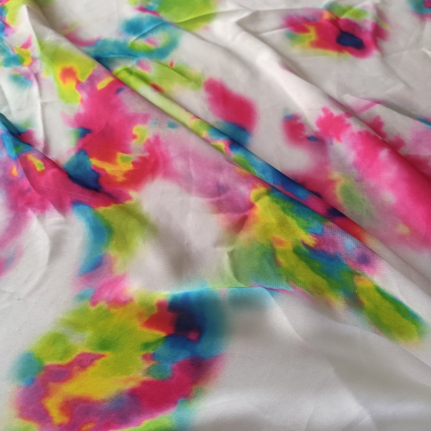 Printed Satin Georgette fabric