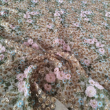 Floral Sequin blouse net fabric