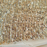 Golden Sequin embroidered on Imported Lycra net