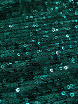Bottle Green Sequin embroidered on Imported Lycra net