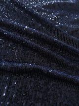 Blue Sequin embroidered on Imported Lycra net