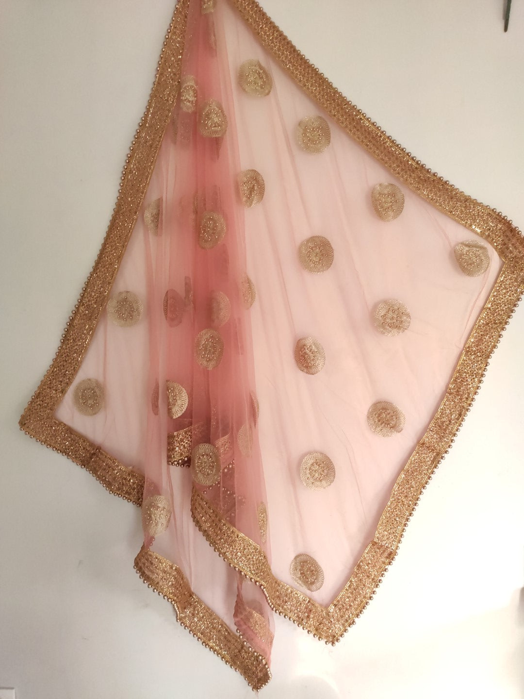 Net dupatta with beautiful beaded border