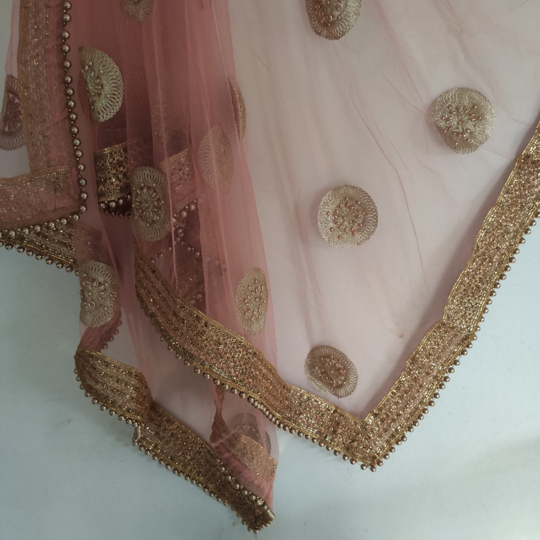 Net dupatta with beautiful beaded border