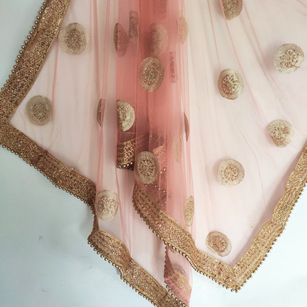 Net dupatta with beautiful beaded border