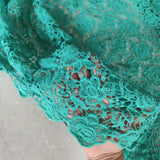Green Lace net fabric