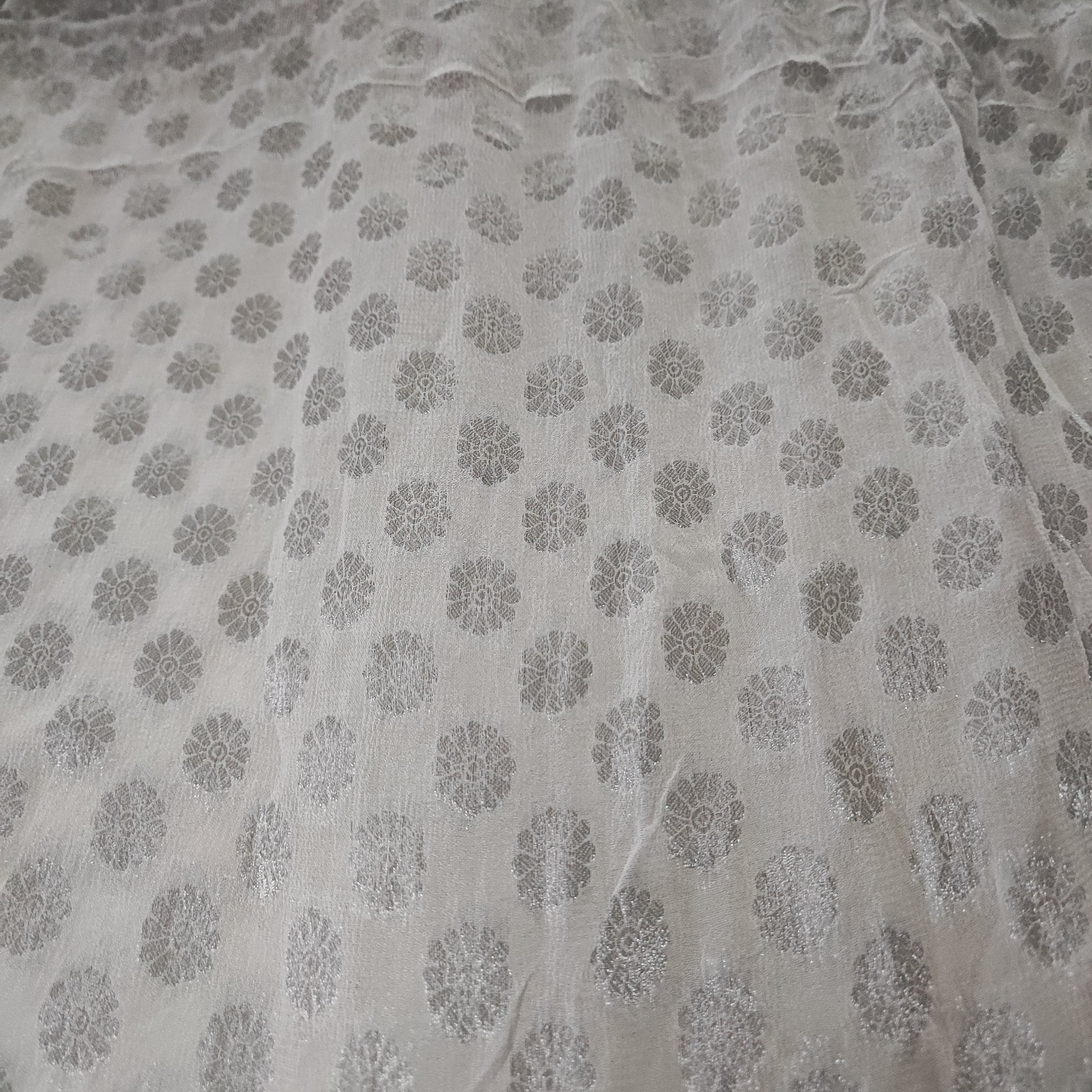 Silver Dyeable Georgette Banarasi Booti
