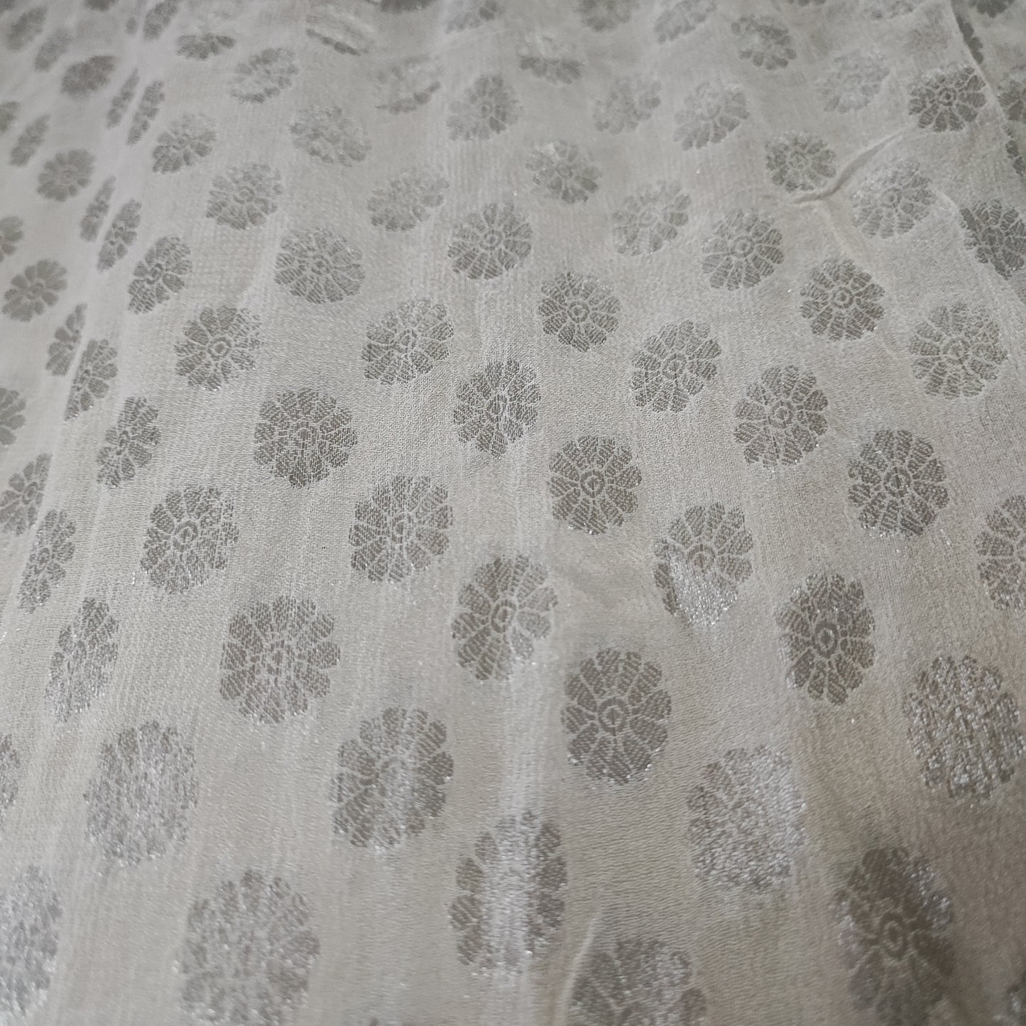 Silver Dyeable Georgette Banarasi Booti