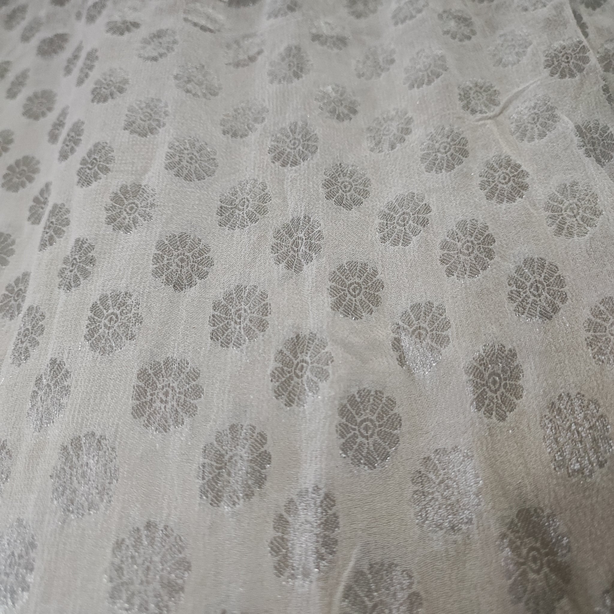 Silver Dyeable Georgette Banarasi Booti