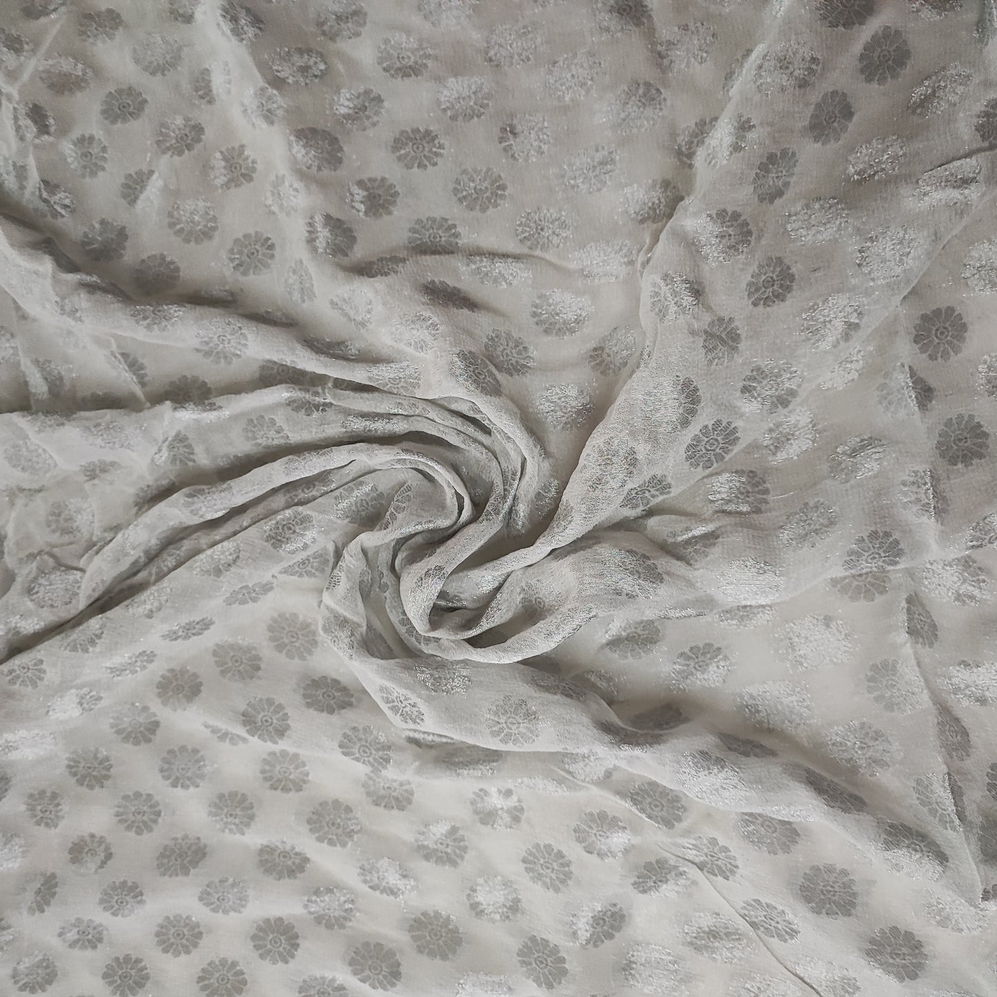 Silver Dyeable Georgette Banarasi Booti