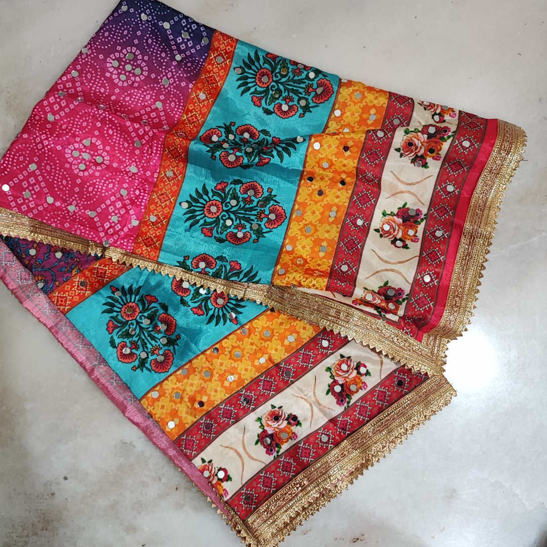 Pakistani printed Real mirror all over dupatta