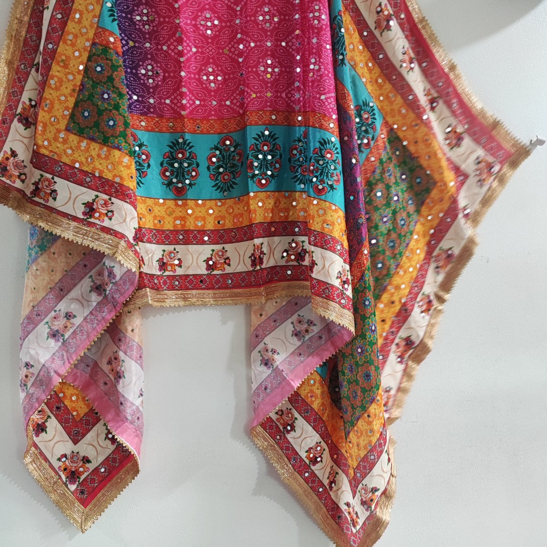 Pakistani printed Real mirror all over dupatta