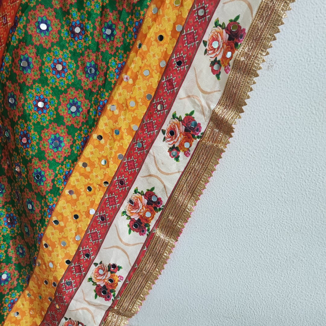 Pakistani printed Real mirror all over dupatta