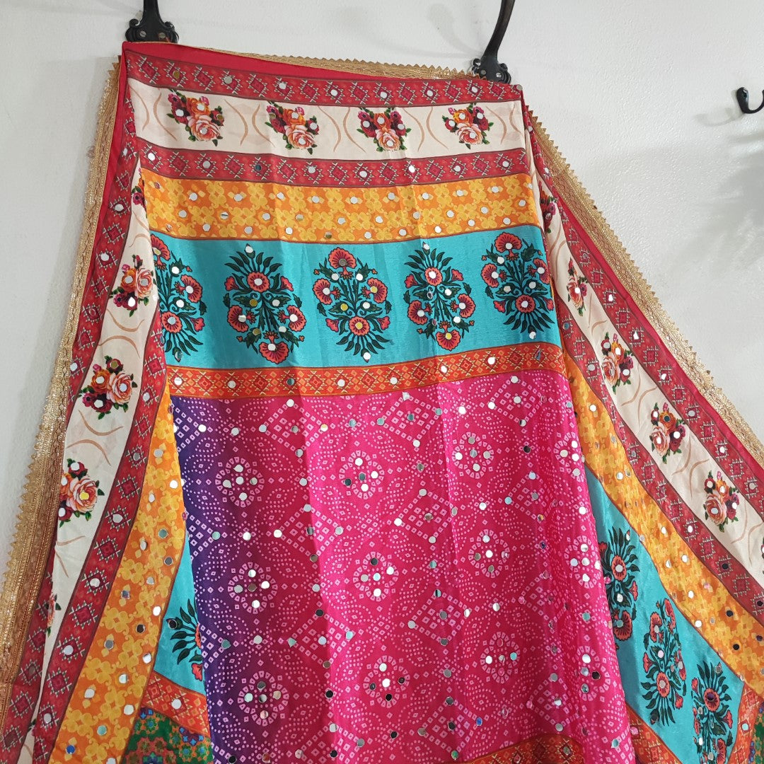 Pakistani printed Real mirror all over dupatta