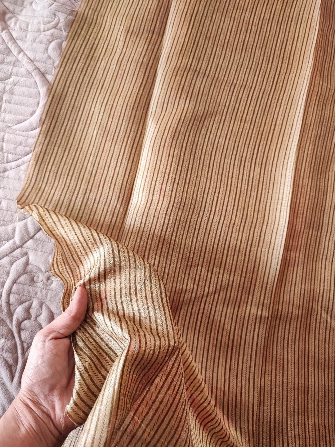 Sugarcane fibre saree. Silky flowy printed saree