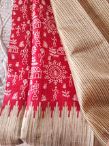 Sugarcane fibre saree. Silky flowy printed saree