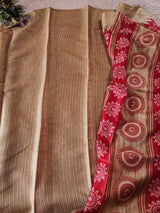 Sugarcane fibre saree. Silky flowy printed saree