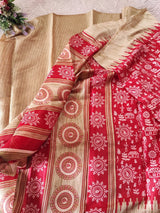 Sugarcane fibre saree. Silky flowy printed saree
