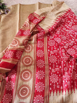 Sugarcane fibre saree. Silky flowy printed saree