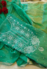 Pure Mul handwork chikankari Kurta Dupatta set