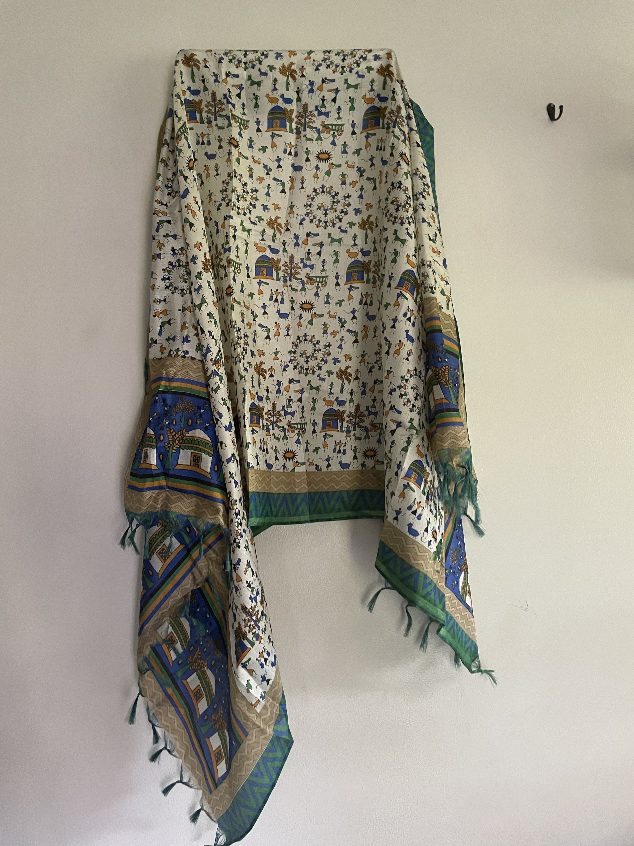 Warli Printed Indian dupatta
