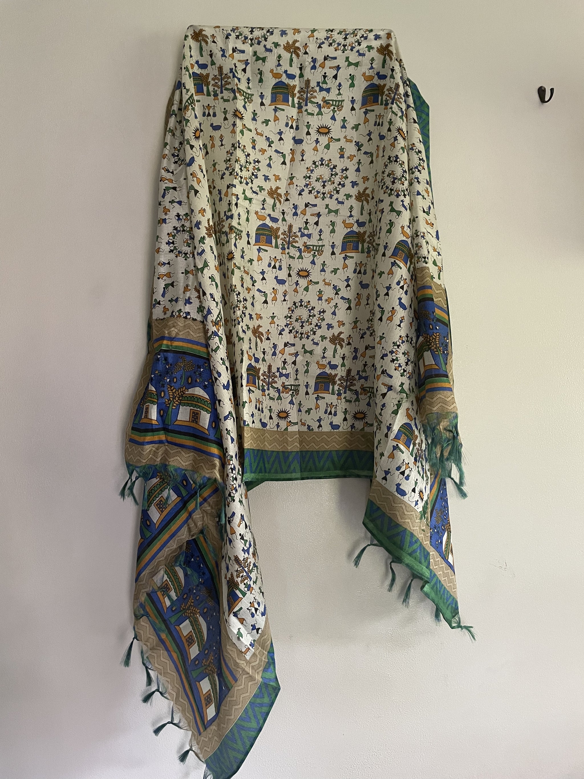 Warli Printed Indian dupatta