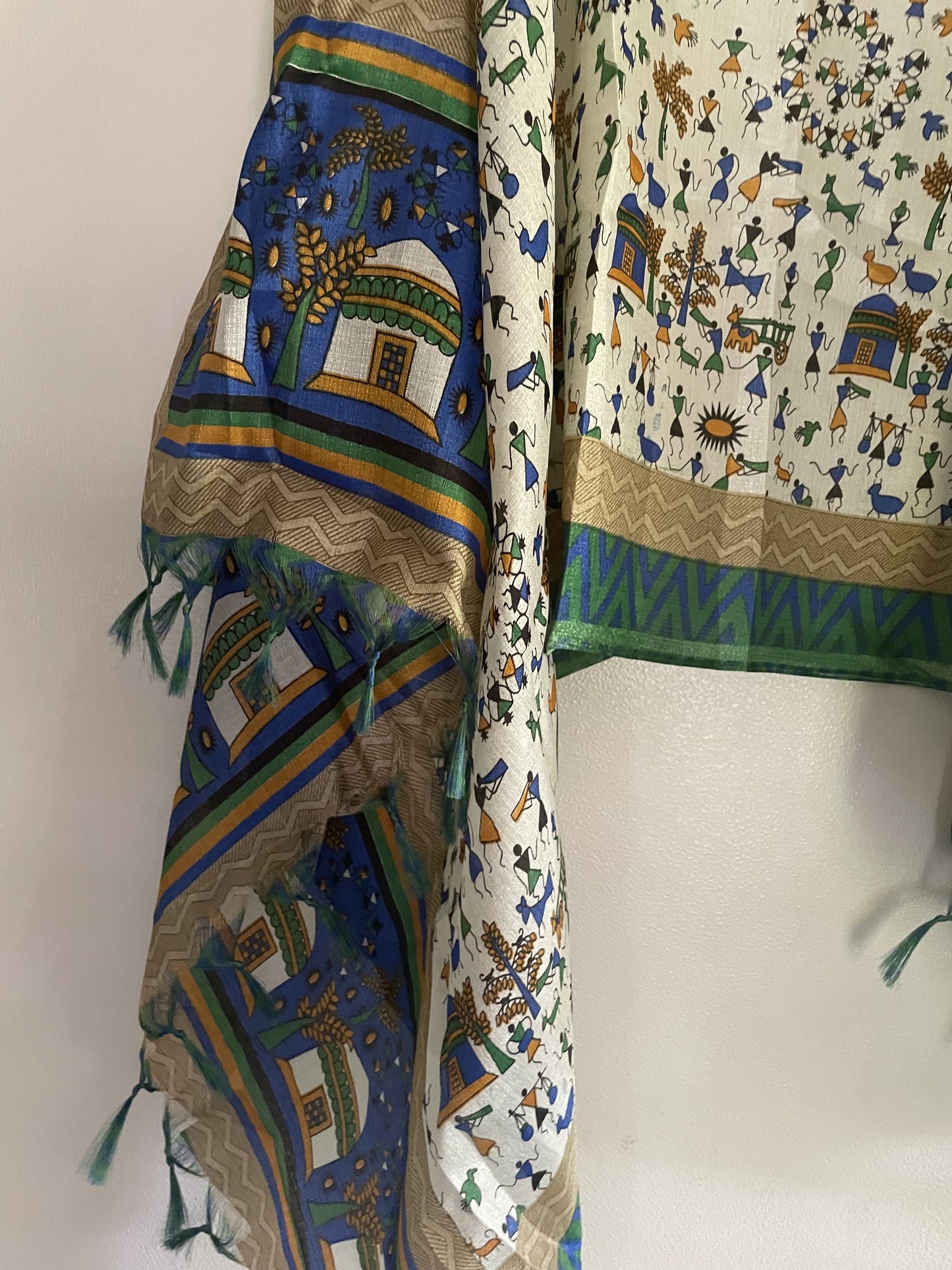 Warli Printed Indian dupatta