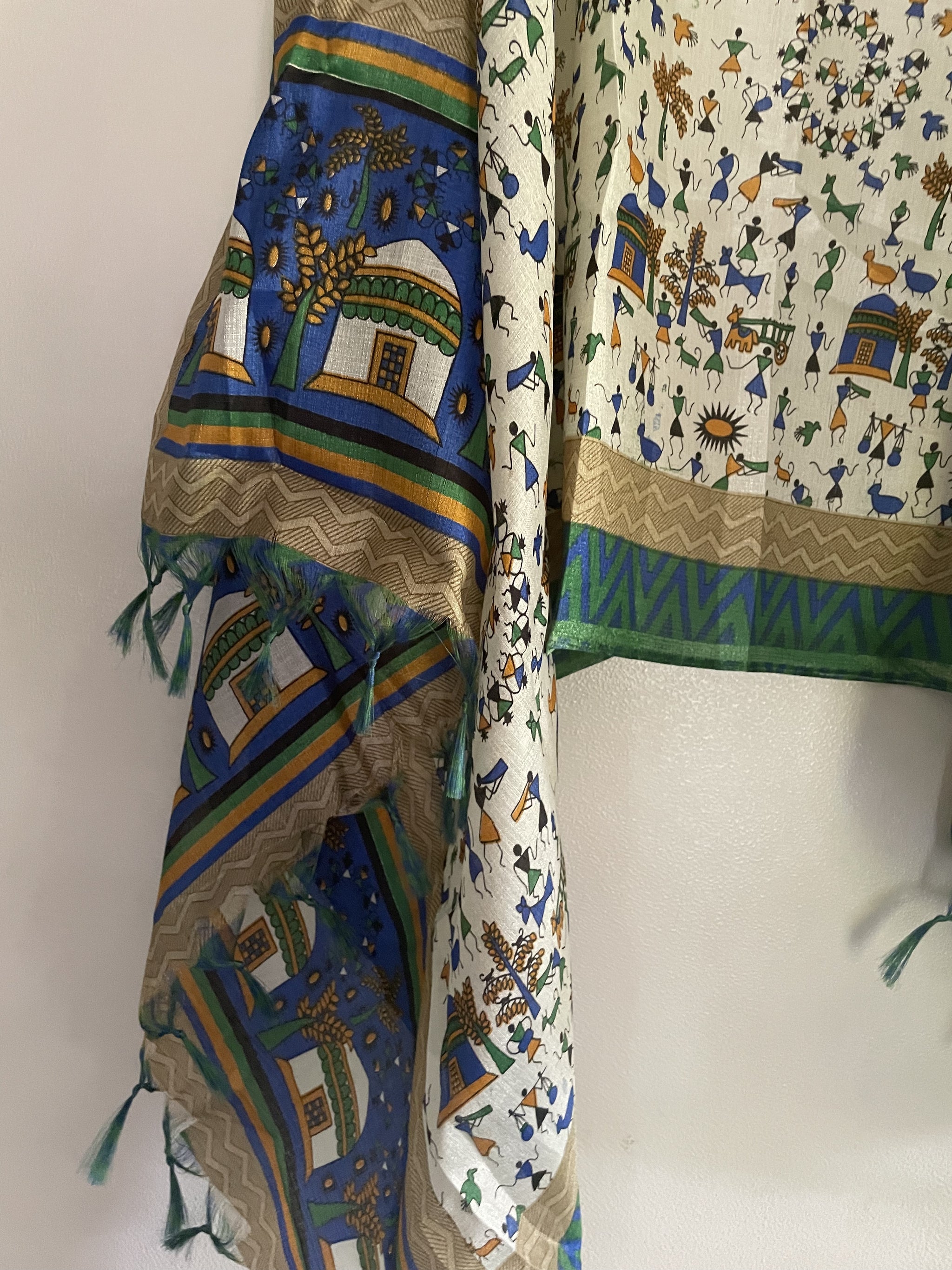 Warli Printed Indian dupatta