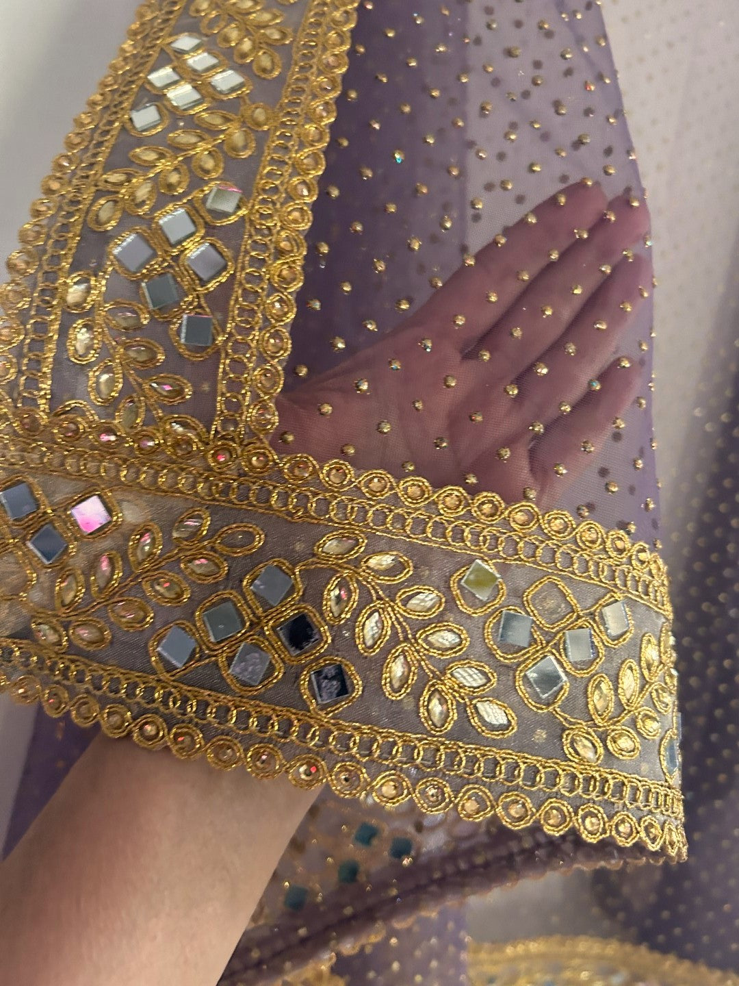 Dark Mauve Heavy net dupatta