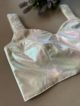 White Sleeveless Designer Blouse