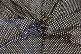 Black Sequin embroidered fabric
