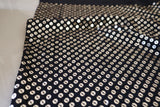 Black Sequin embroidered fabric