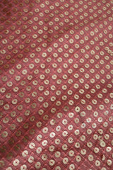 Pink Sequin embroidered fabric