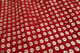 Red Sequin embroidered fabric