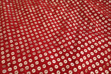 Red Sequin embroidered fabric
