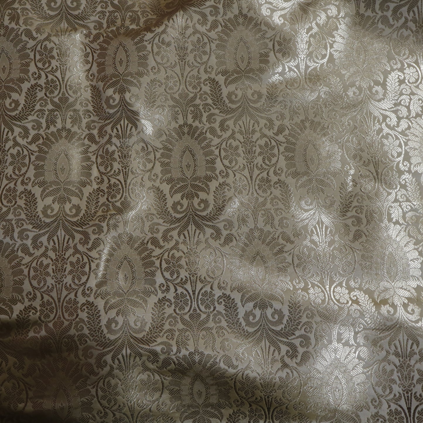 Golden Banarasi Brocade fabric