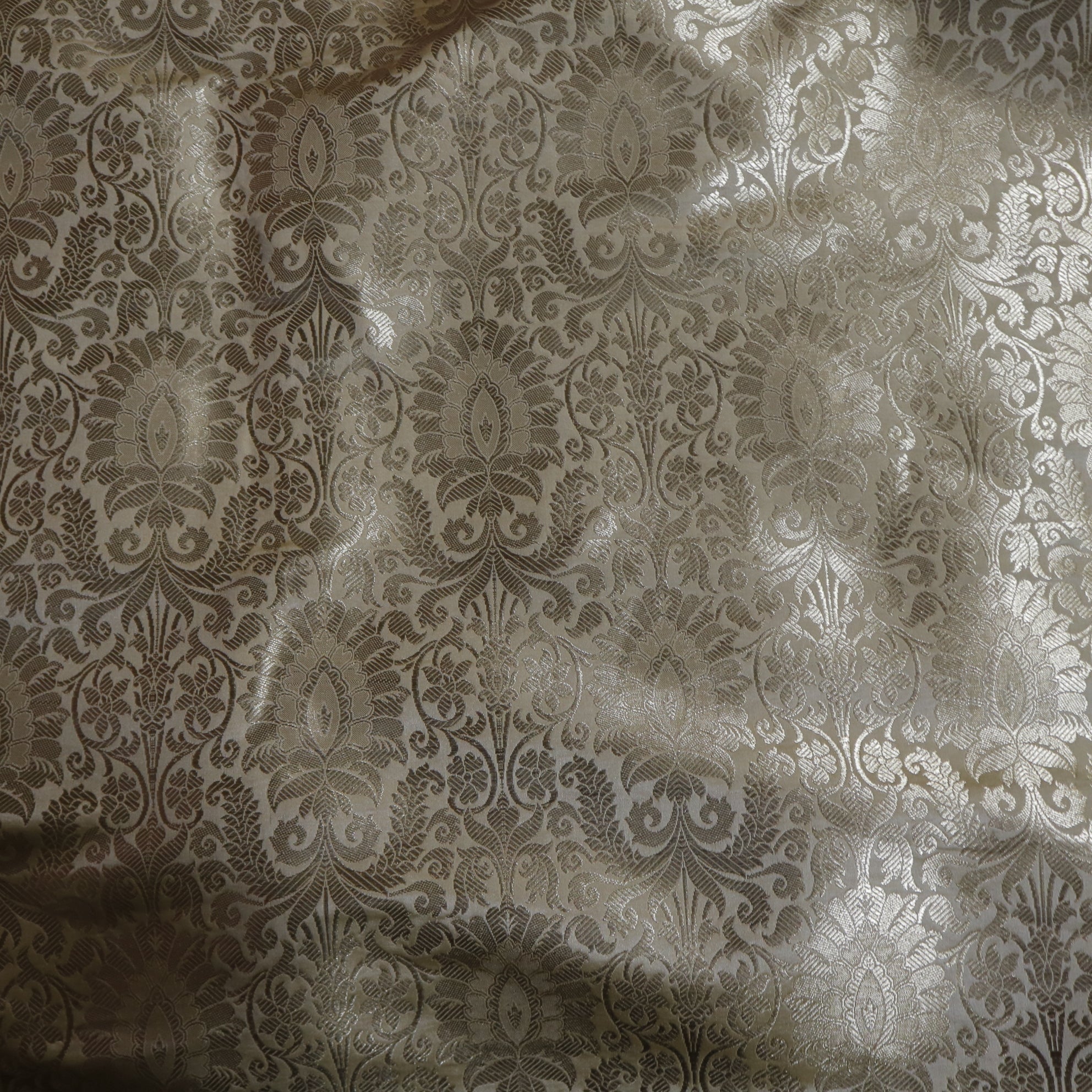 Golden Banarasi Brocade fabric