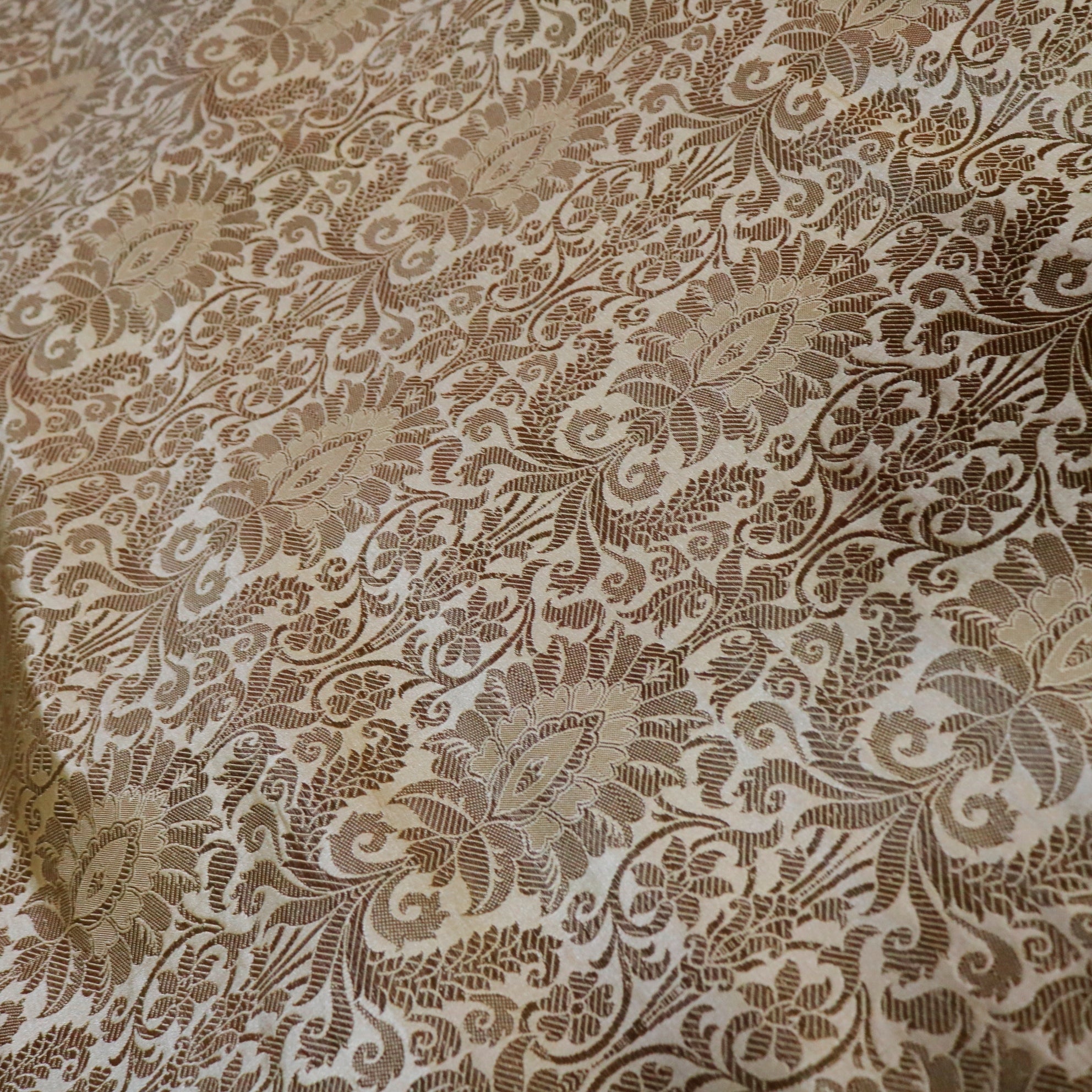 Golden Banarasi Brocade fabric