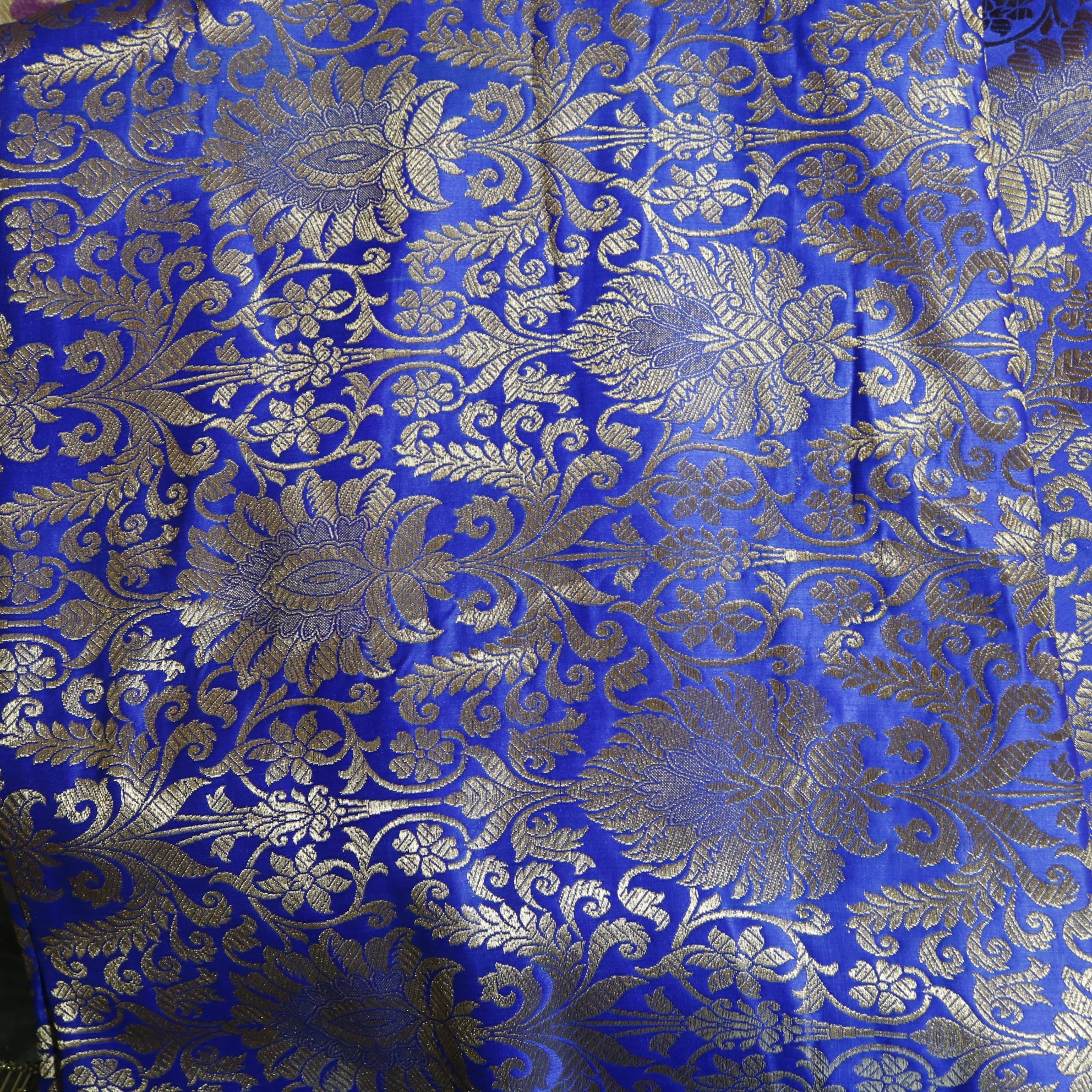 Blue Banarasi Brocade fabric