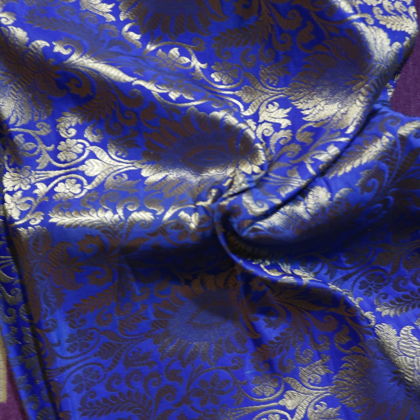 Blue Banarasi Brocade fabric