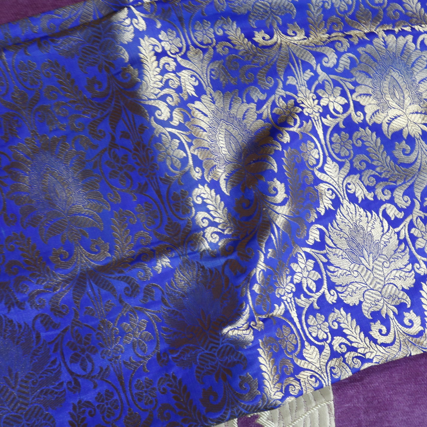 Blue Banarasi Brocade fabric